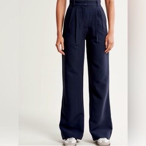 Curve Love A&F Sloane Tailored Wide Leg Pant